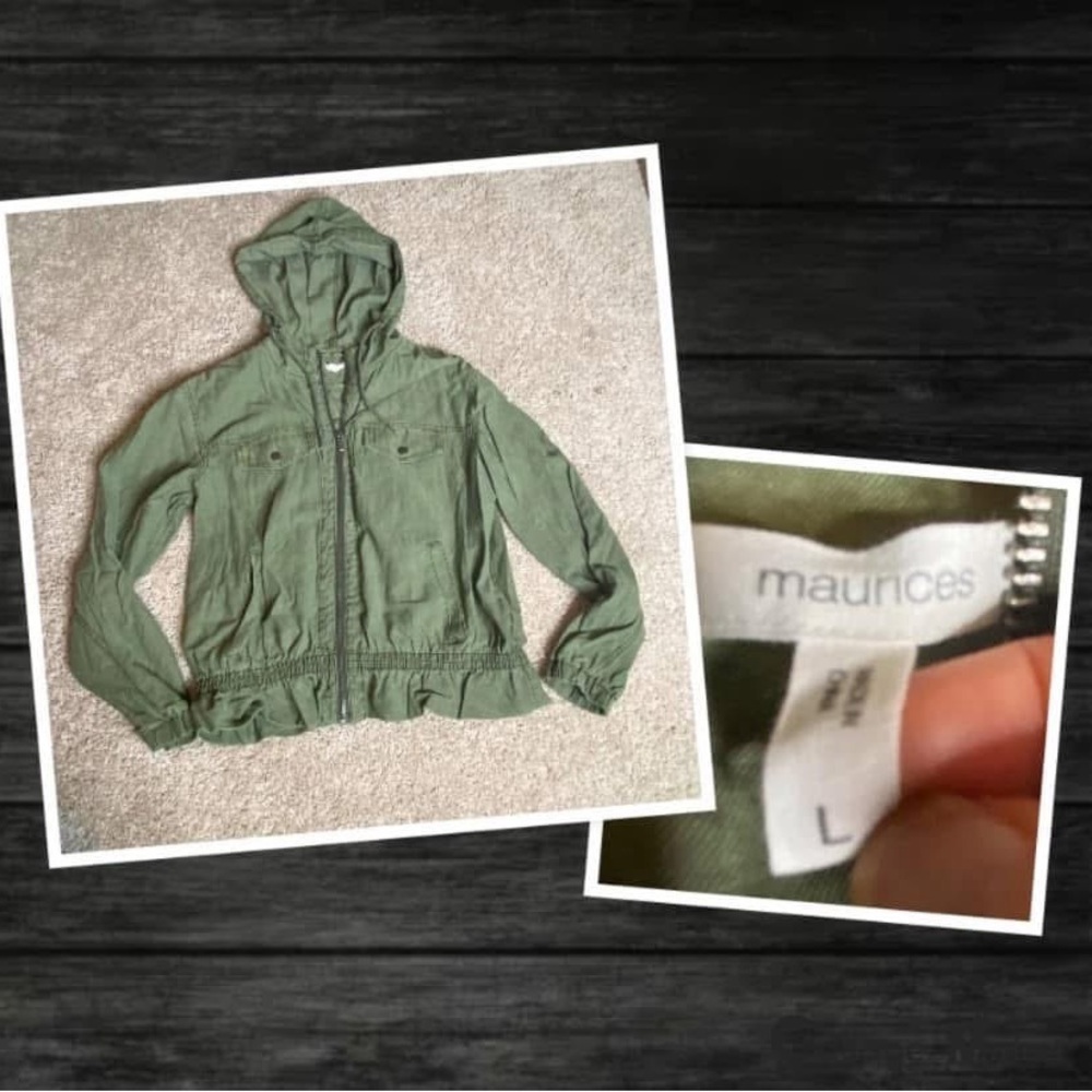 Maurices Green Hooded Jacket